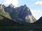 Toblach , Blick am Campingplatz